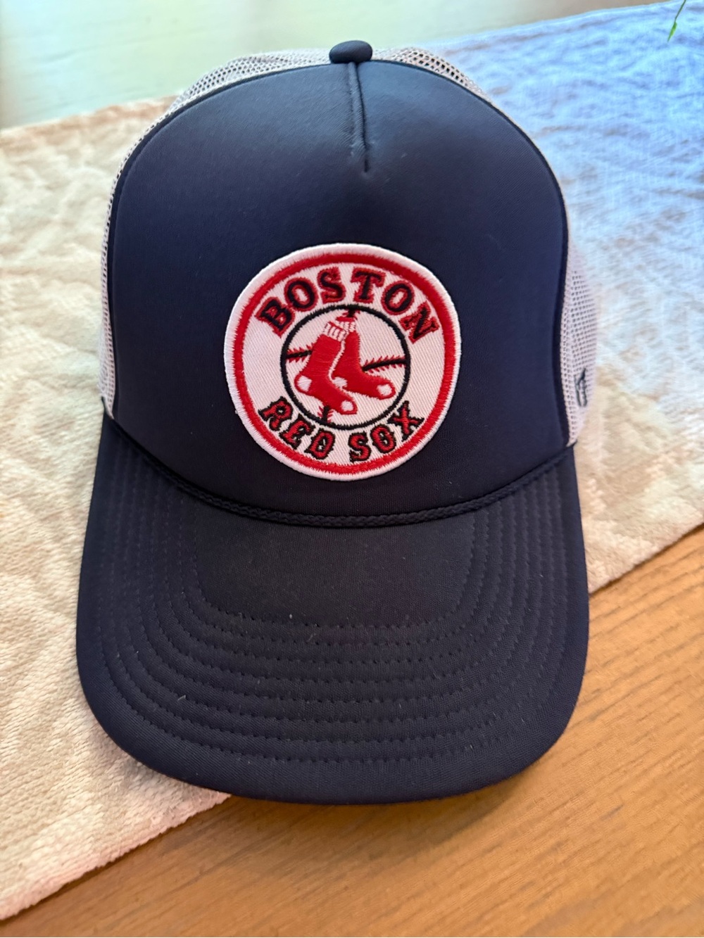 47 Brand Boston Red Sox Navy and White Trucker Cap